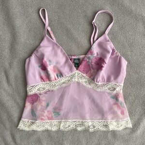 Wild Fable Pink Floral Lace Camisole